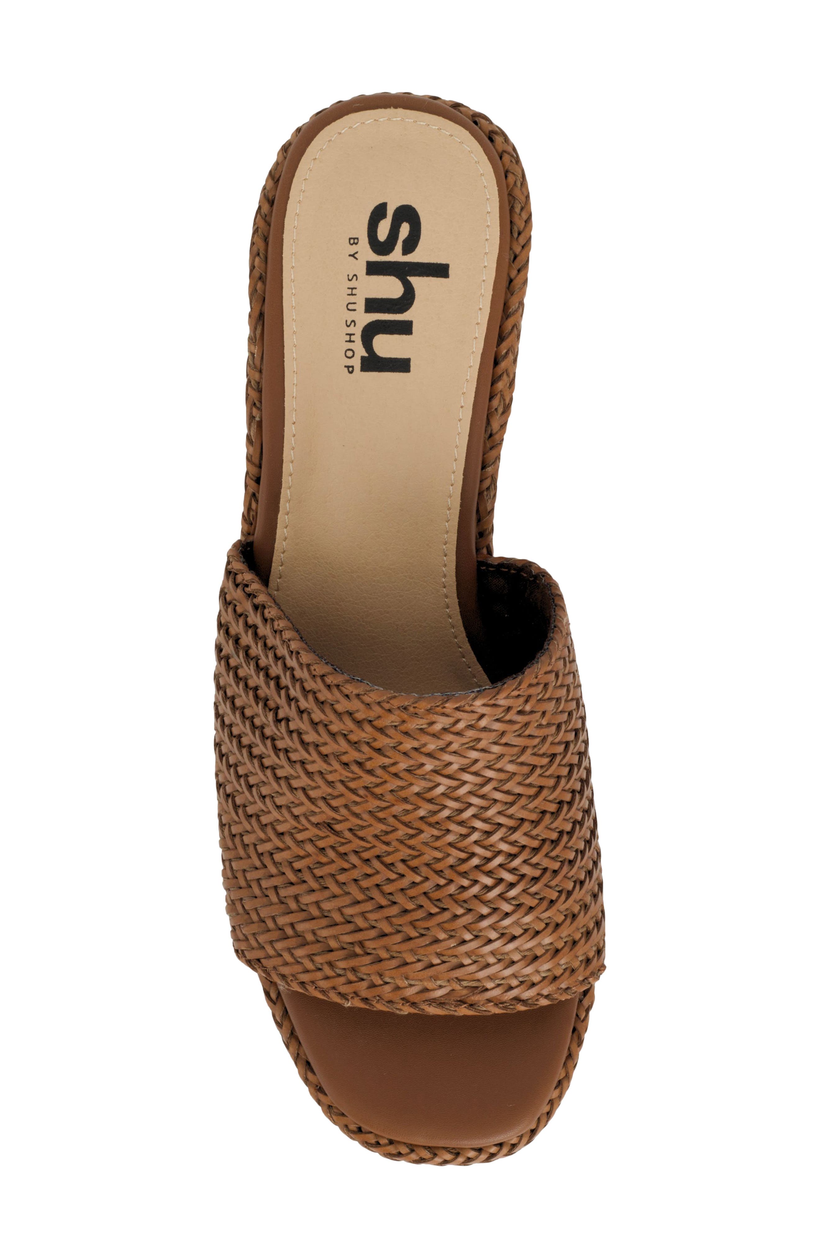SHUSHOP Josie Platform Slide Sandal, Alternate, color, Tan