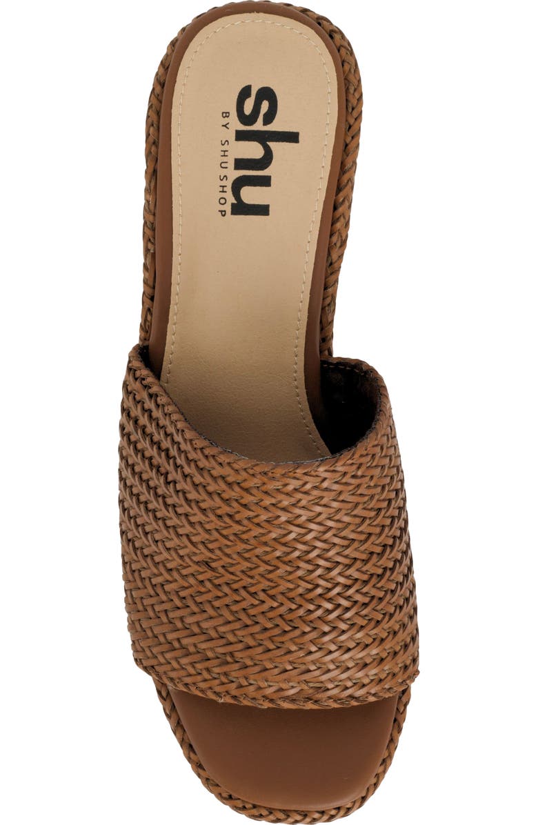 SHUSHOP Josie Platform Slide Sandal, Alternate, color, Tan