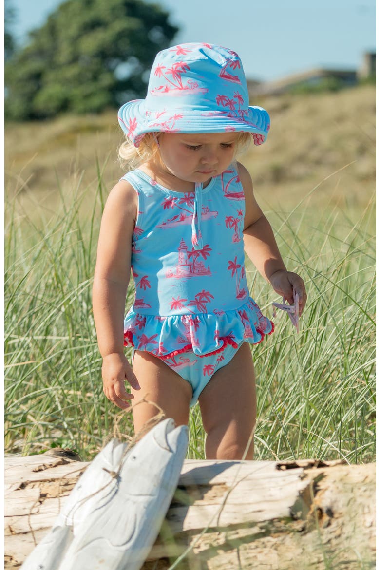 Kids' Lighthouse One-Piece Swimsuit, Alternate, color, BLUE