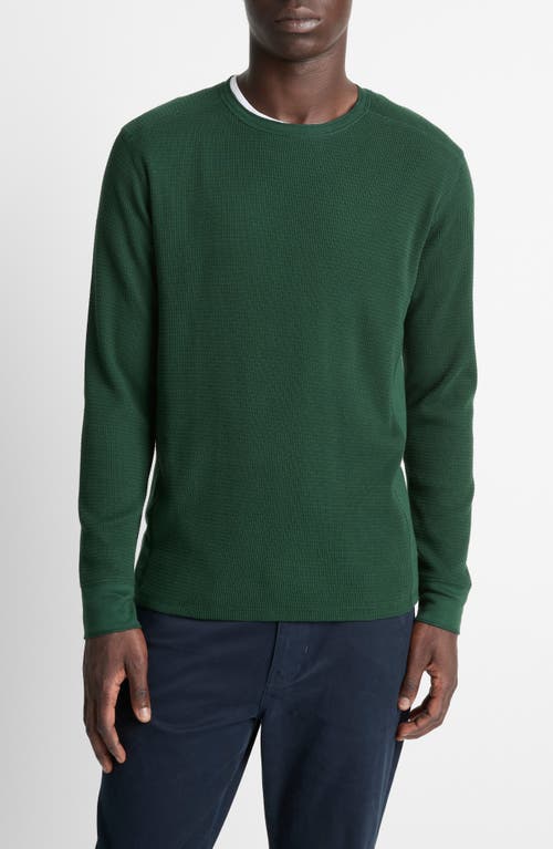 Vince Thermal Long Sleeve T-shirt In Green