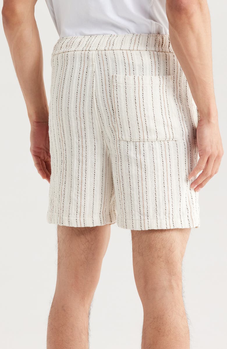 DENIM AND FLOWER Stripe Textured Drawstring Shorts, Alternate, color, 