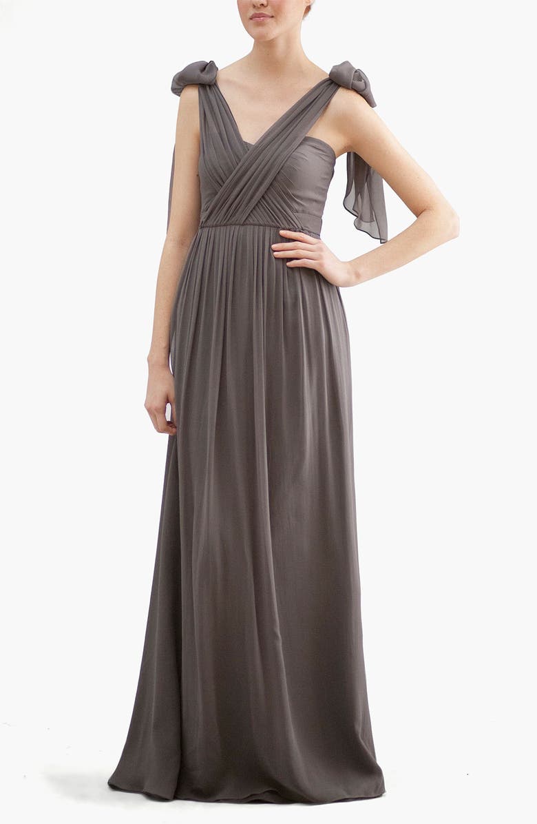 Jenny Yoo Aidan Convertible Strapless Chiffon Gown, Alternate, color, 