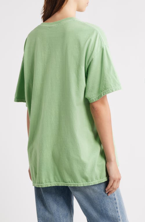 Merch Traffic Nirvana Swirl Oversize Graphic T-shirt In Green