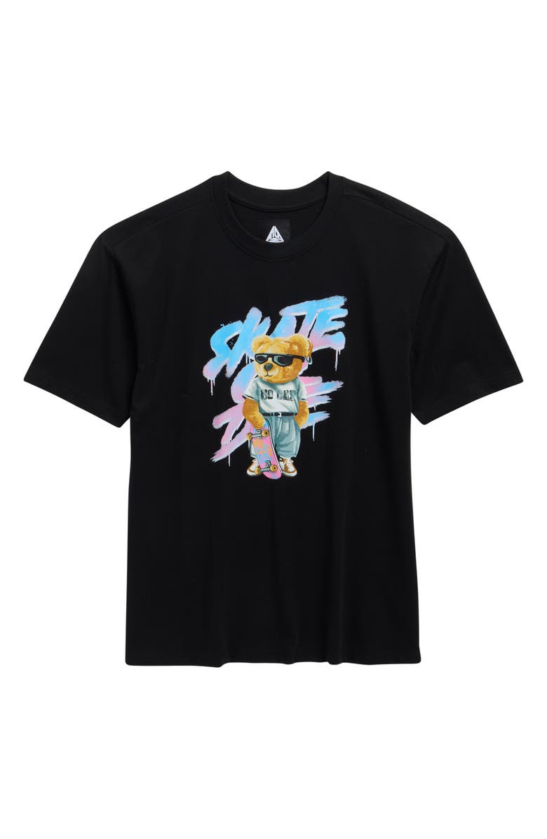 Fly By Night Kids' Polar Graphic Short Sleeve T-Shirt, Main, color, Black/ No Cap Skate