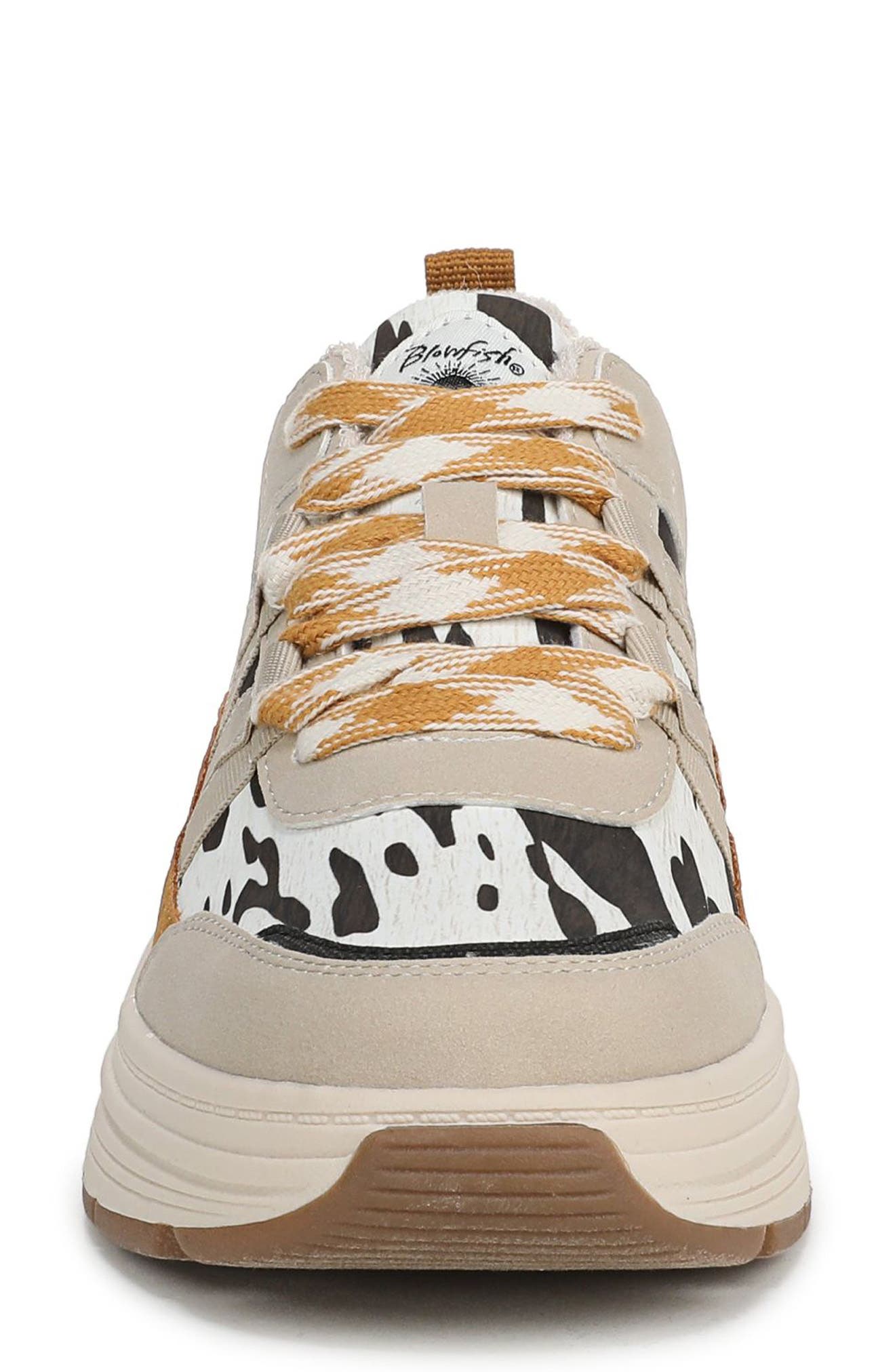 Blowfish Malibu Laurel Sneaker, Alternate, color, Tan/ Gold Multi Suede
