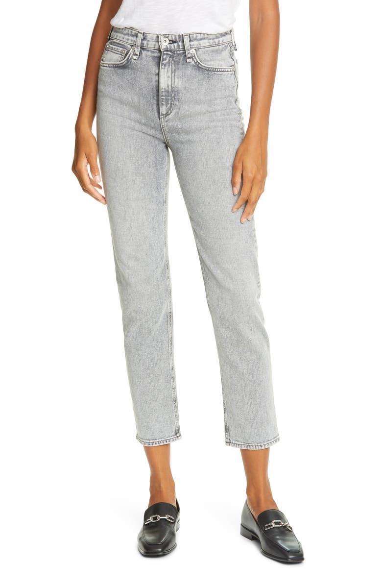 rag & bone Nina High Waist Ankle Cigarette Jeans, Main, color, 