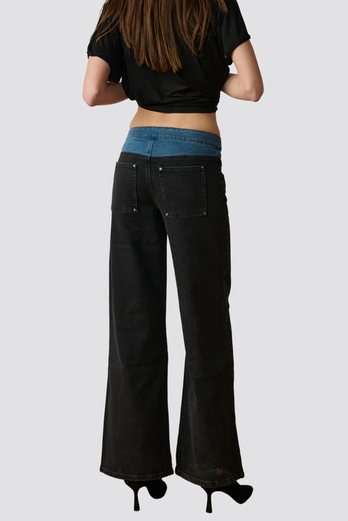 Tt Studios Ava Contrast Jean In Black