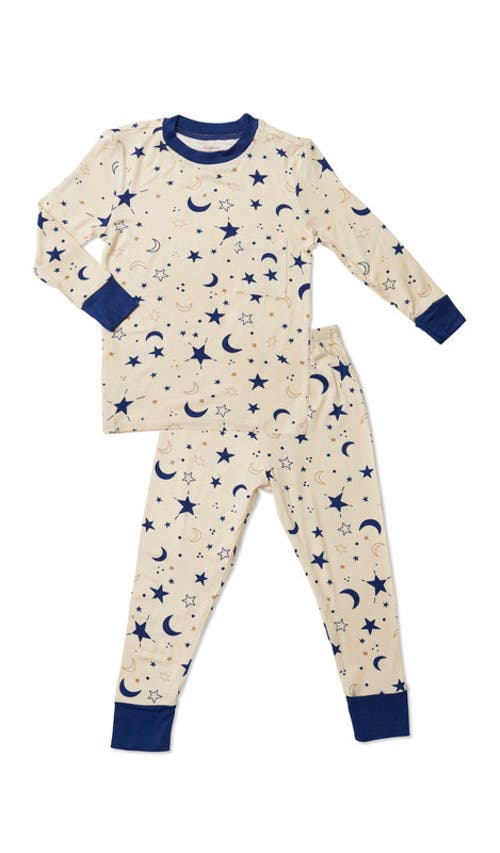 Everly Grey Emerson Fitted Long Sleeve 2-piece Pajamas In Neutral