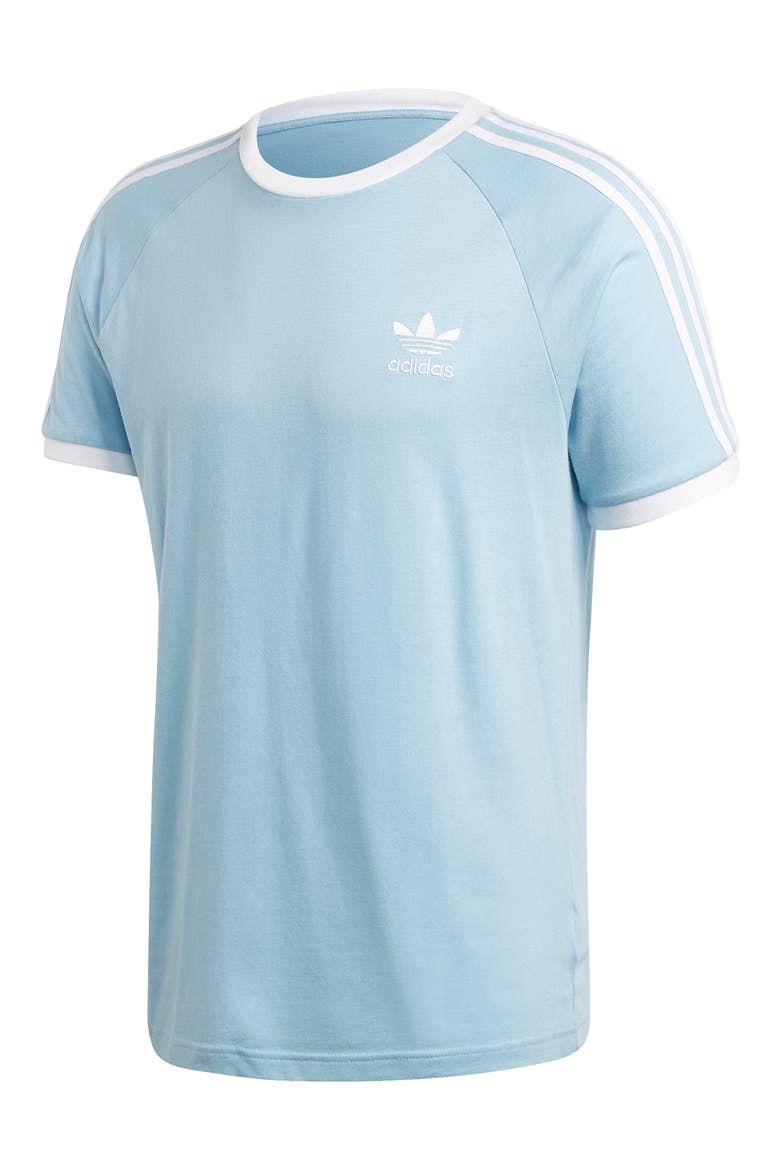 3-Stripes T-Shirt, Alternate, color, CLEAR SKY