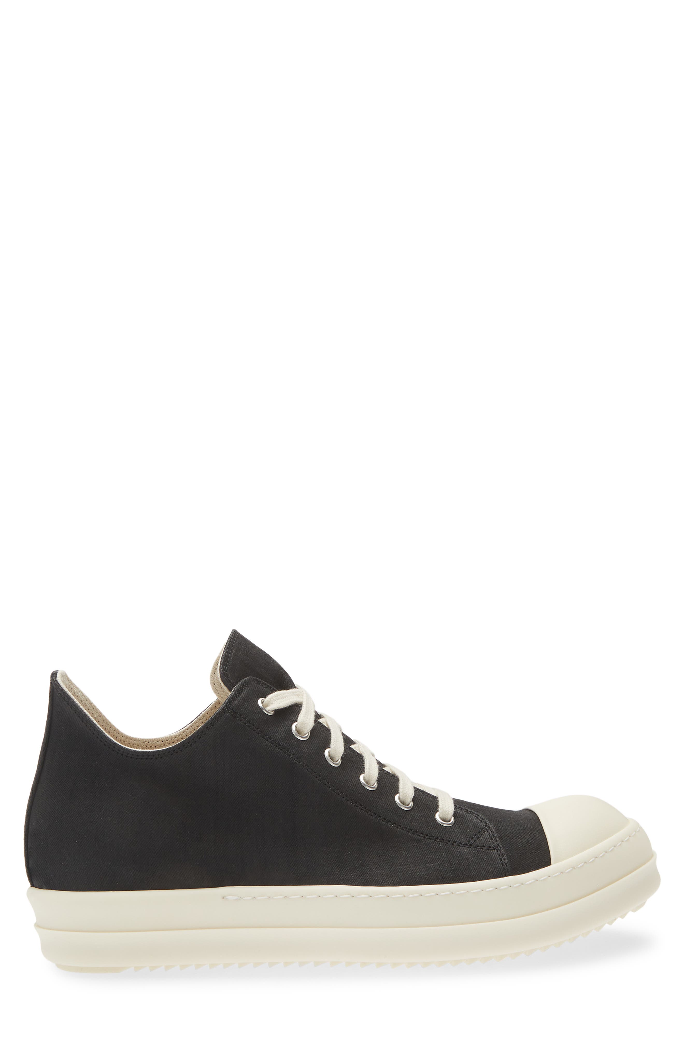 Rick Owens DRKSHDW Low Top Sneaker, Alternate, color, Black/ Milk/ Milk