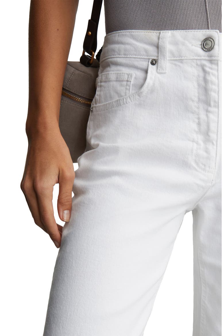 Selin Crop Straight Leg Jeans, Alternate, color, WHITE