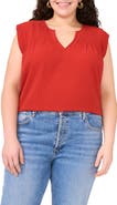 Vince Camuto Pleat Detail Sleeveless Top