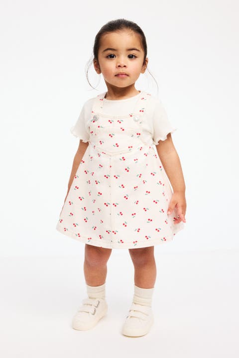 2-piece Dungaree Dress And Top Set
