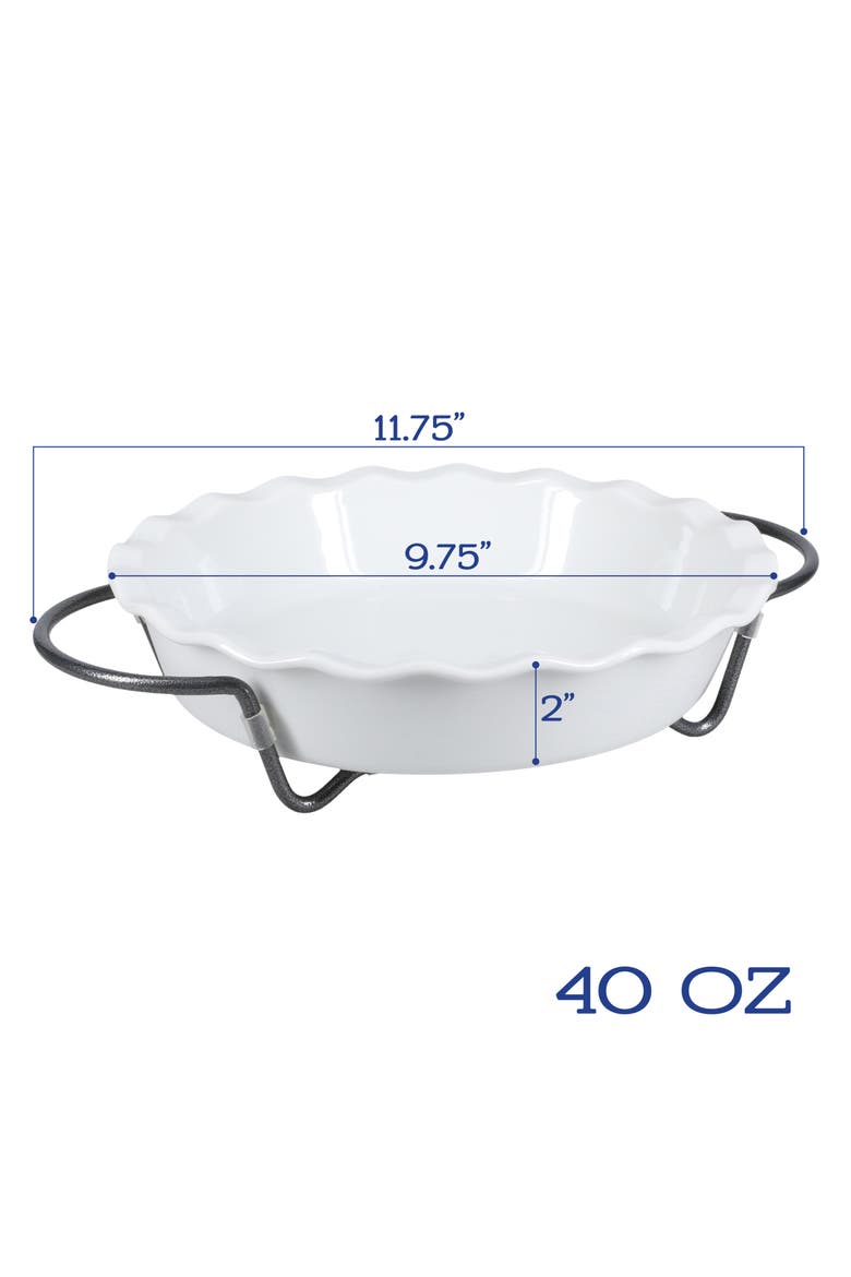 Pie Dish & Rack Set, Alternate, color, WHITE