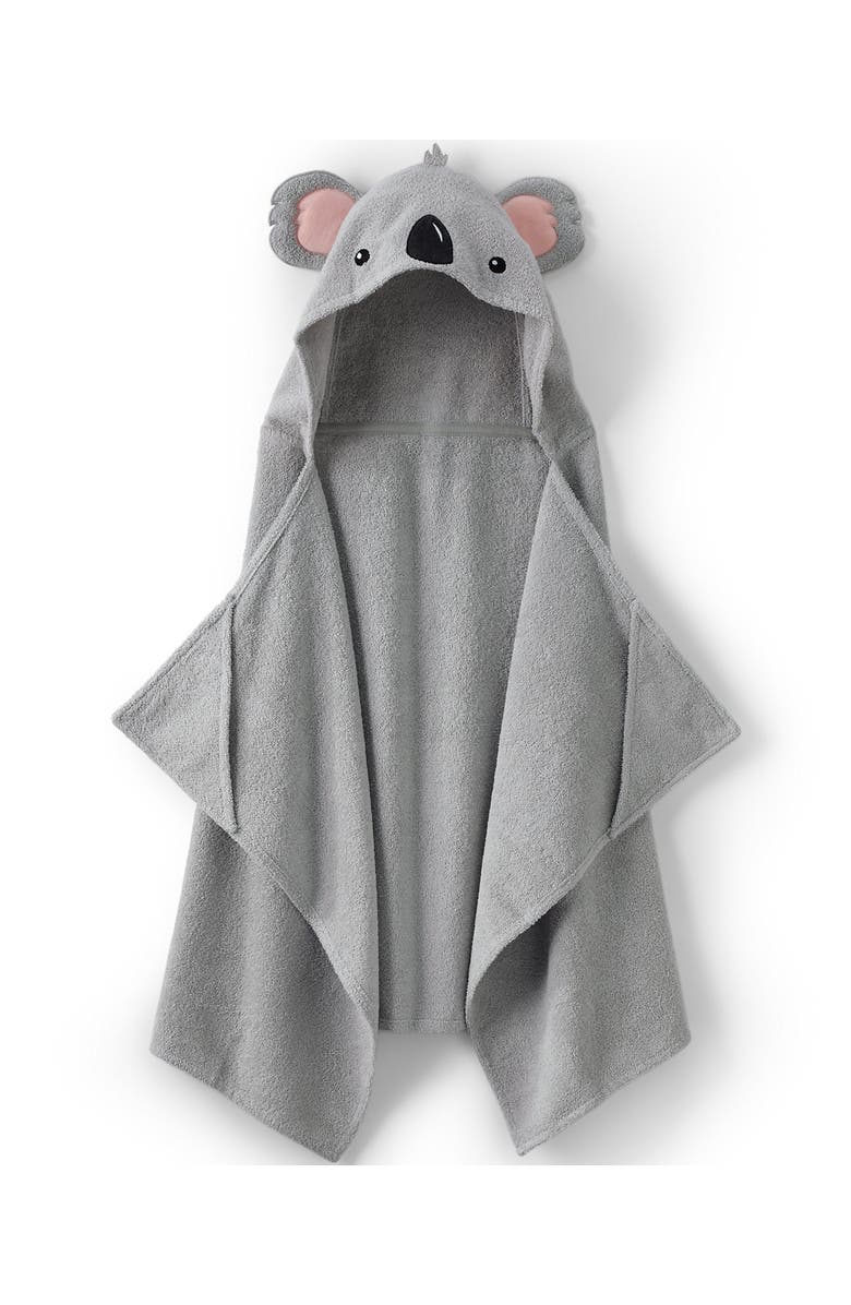 Lands' End Kids Cotton Hooded Towel, Alternate, color, Koala