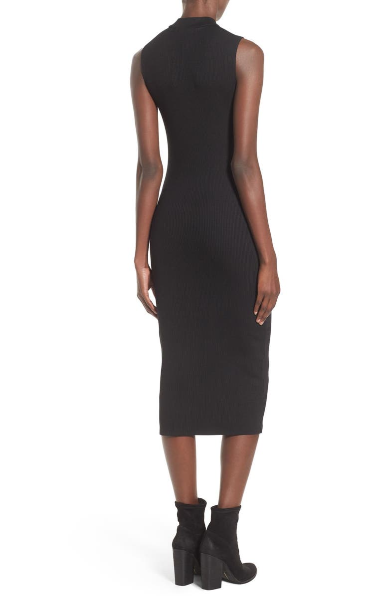 Leith Mock Neck Midi Dress, Alternate, color, 