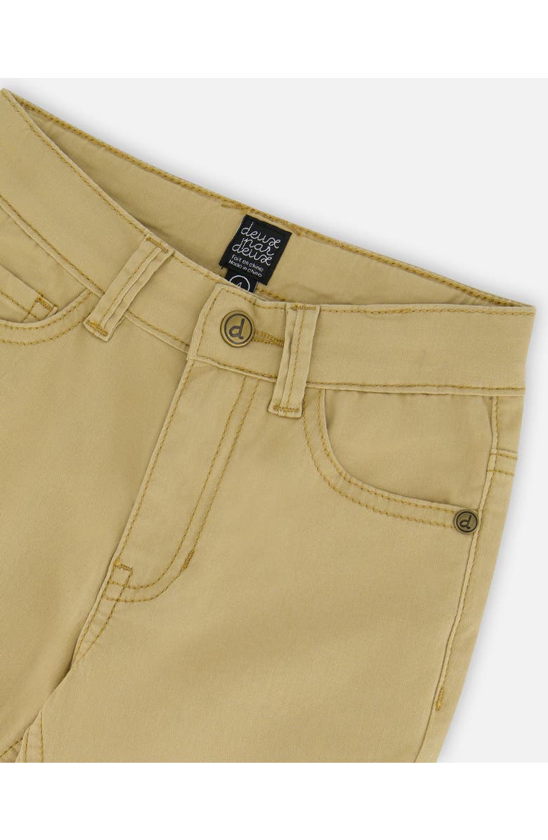 Deux par Deux Little Boy's Stretch Twill Pants Light Golden Beige, Alternate, color, 
