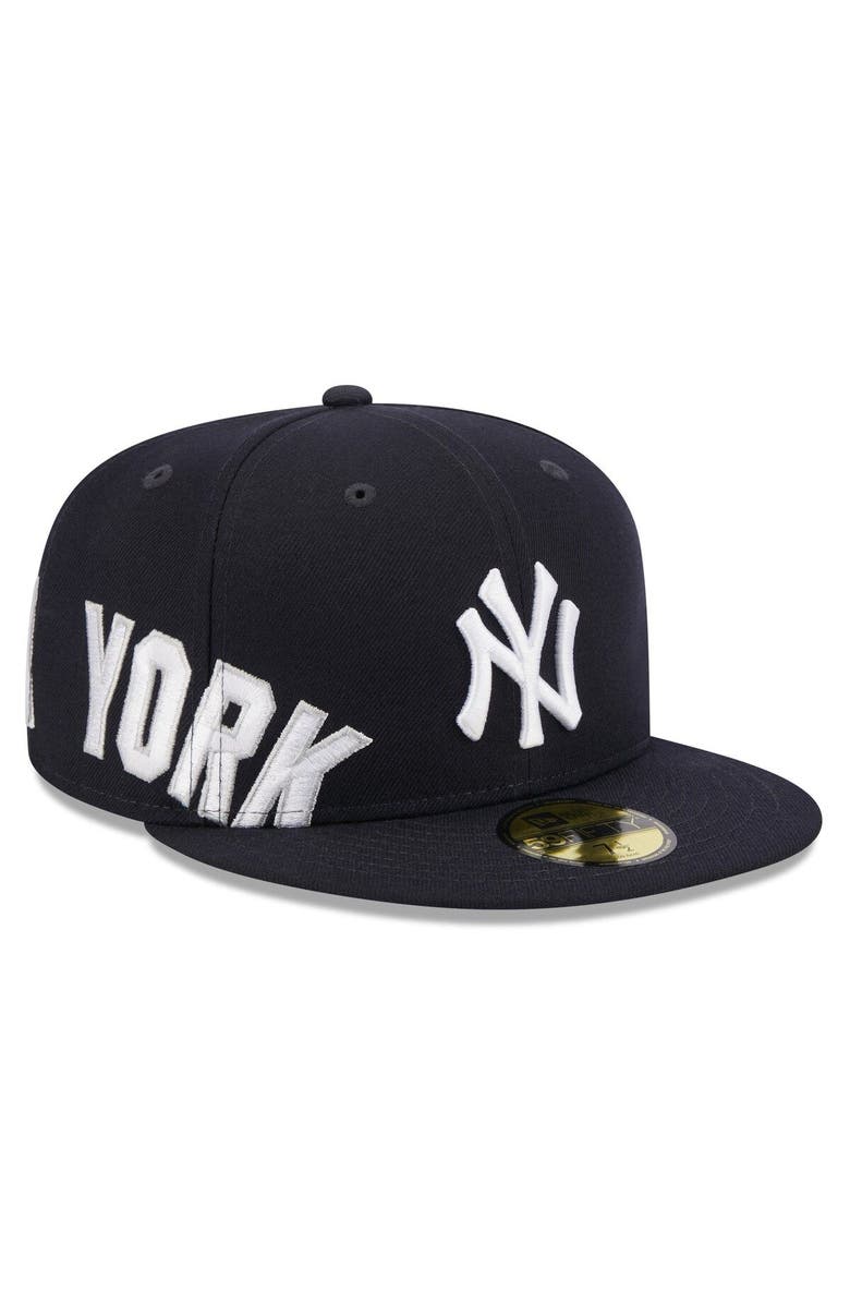 New Era Men's New Era  Navy New York Yankees Arch 59FIFTY Fitted Hat, Main, color, 