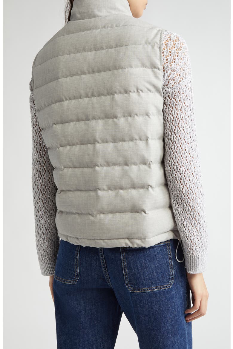 Wool Blend Down Puffer Vest, Alternate, color, LIGHT MELANGE GREY