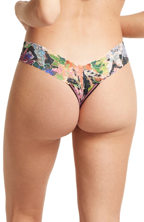 Hanky Panky Print Low Rise Thong In Brown