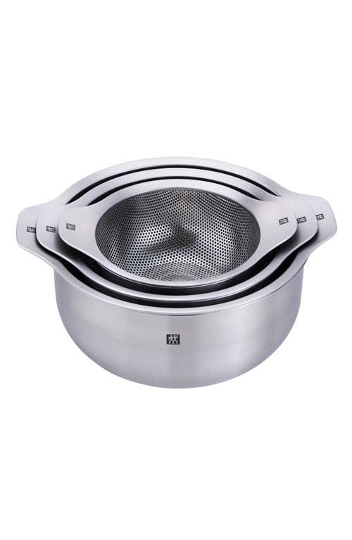 Zwilling Prep 6-piece Bowl & Strainer Set In Silver