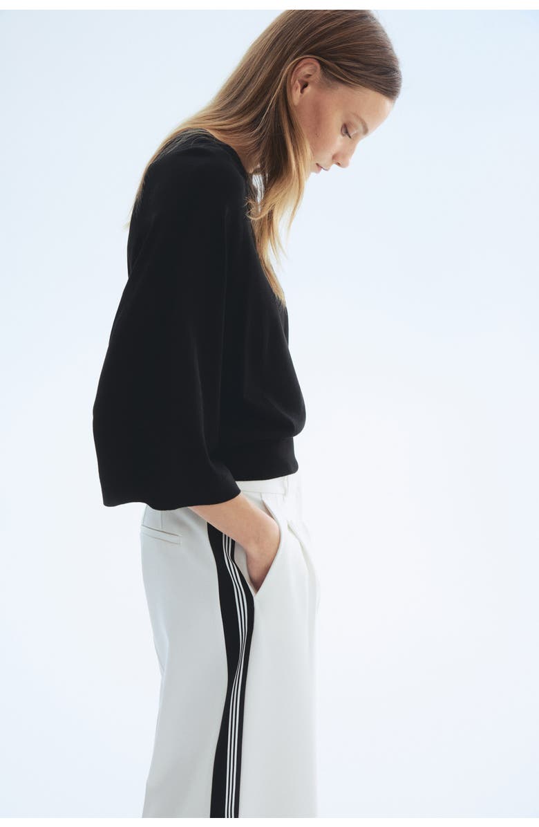 H&M Fine-knit Top, Alternate, color, Black