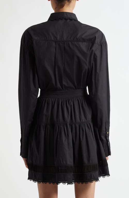Ulla Johnson Samira Boxy Cotton Button-up Shirt In Noir