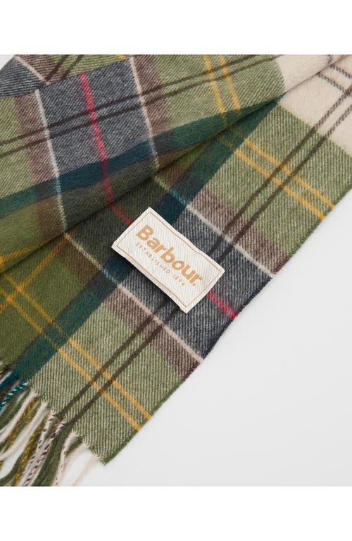 Barbour Serena Tartan Scarf Accessories In Green