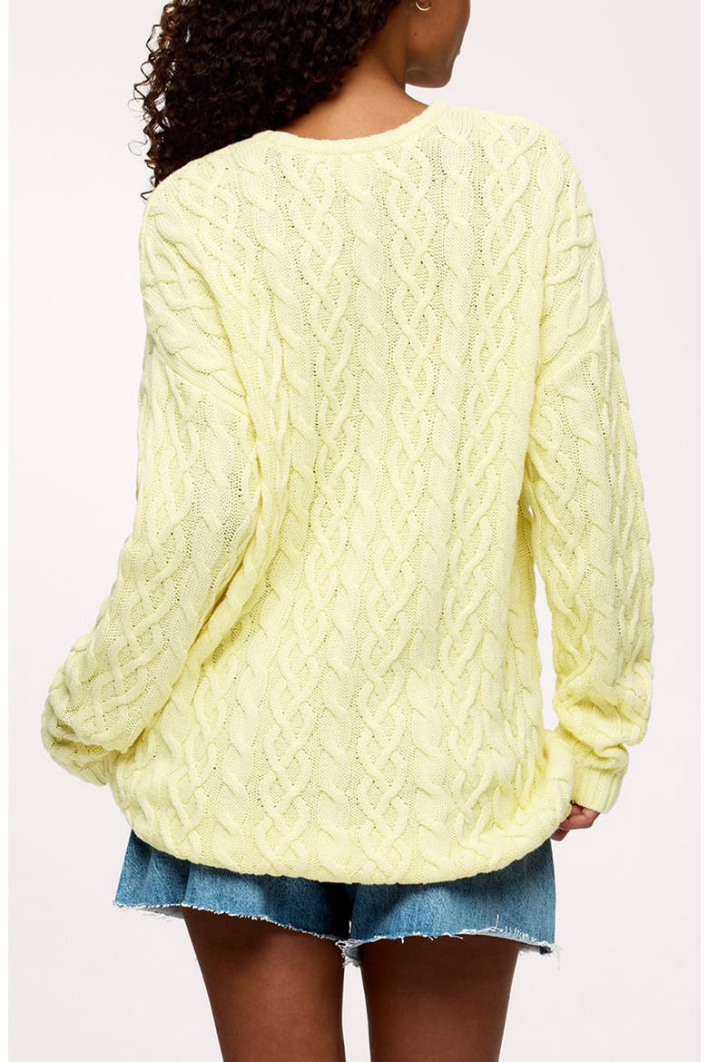 Sailing Cable Stitch Sweater, Alternate, color, LEMON