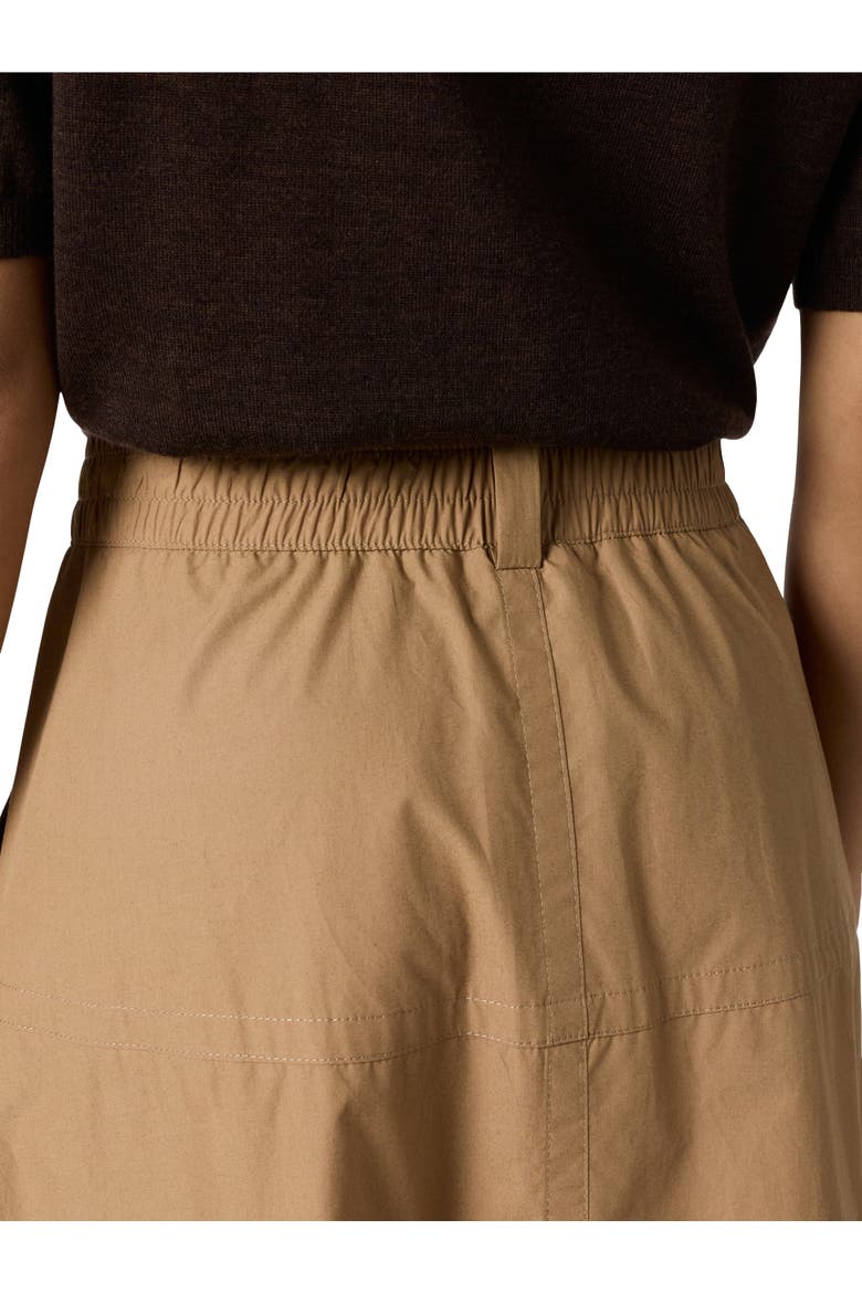 Jina High Waist A-Line Midi Skirt, Alternate, color, Caramel