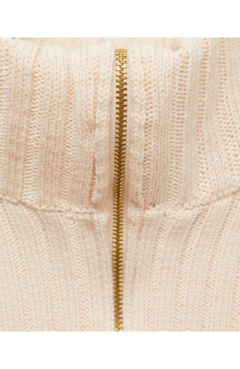 MANGO Patchwork Sweater, Alternate, color, Ecru