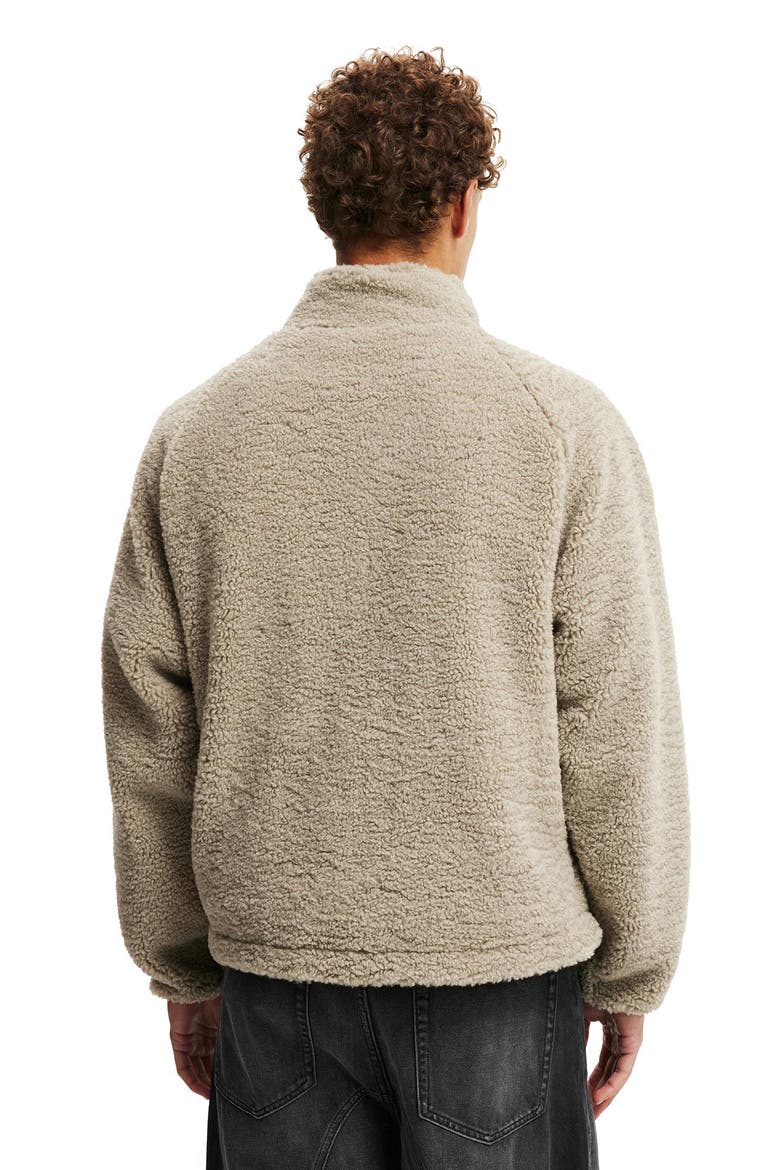 Men's Teddy Zip Through Jacket, Alternate, color, Dried Fig
