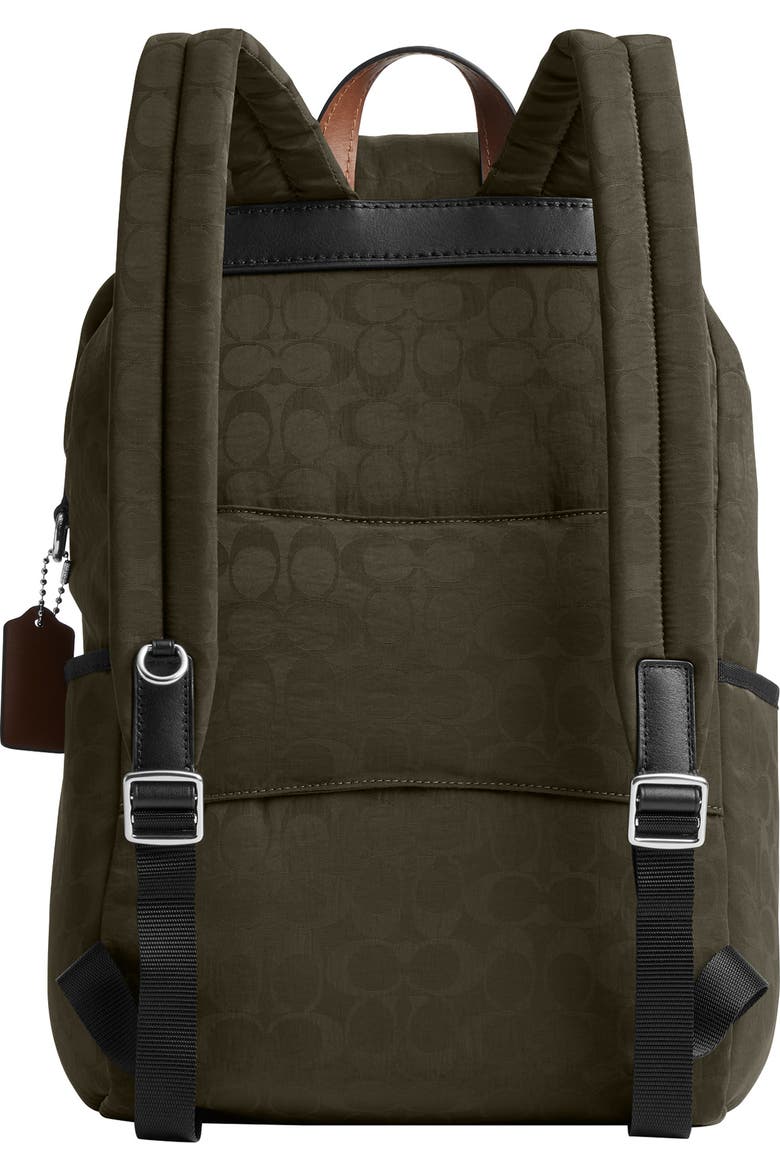 coach backpack mens green fabric Outlet Sprint making it easy to store and retrieve your items Track Backpack In Colorblock Signature