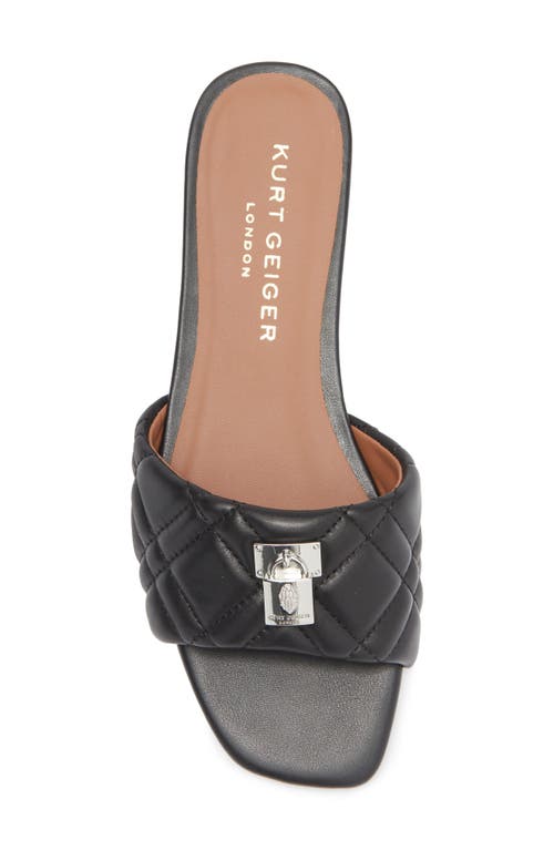 Kurt Geiger London Brixton Quilted Slide Sandal In Black