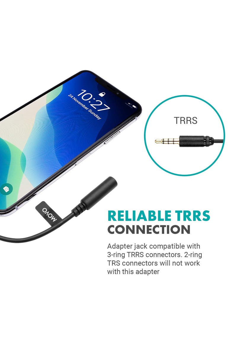 IMA-3 Female 3.5mm TRRS to Lightning Adapter, Alternate, color, Black