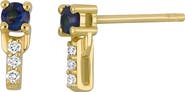 Bony Levy El Mar Gemstone & Diamond Bar Stud Earrings