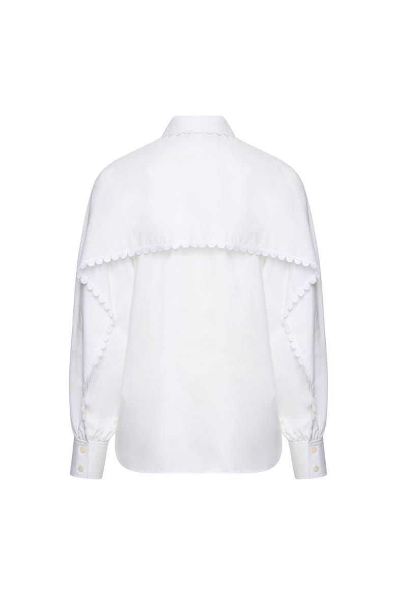 Cotton Poplin Blouse With Slits, Alternate, color, White