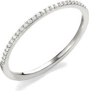 LANA 14K Gold Thin Diamond Stacking Ring