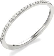 LANA 14K Gold Thin Diamond Stacking Ring