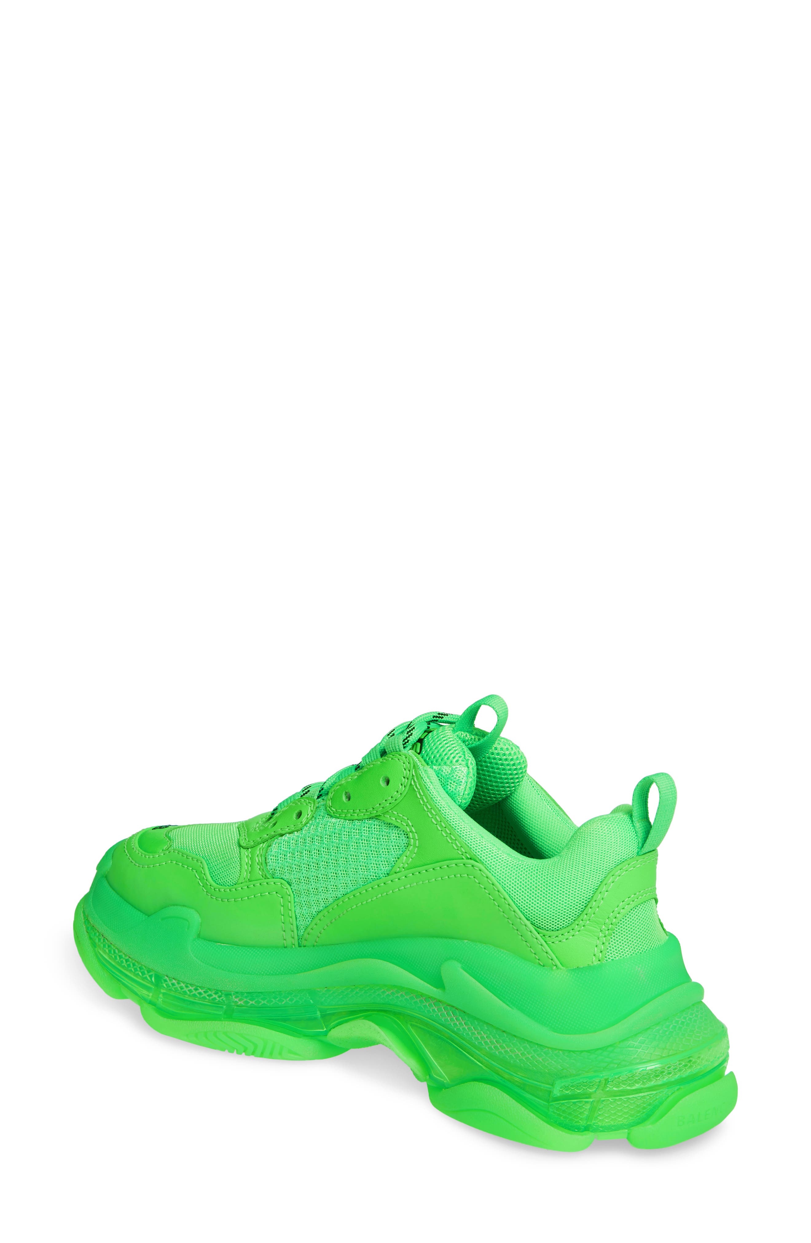 Triple S Low Top Sneaker, Alternate, color, GREEN FLUO