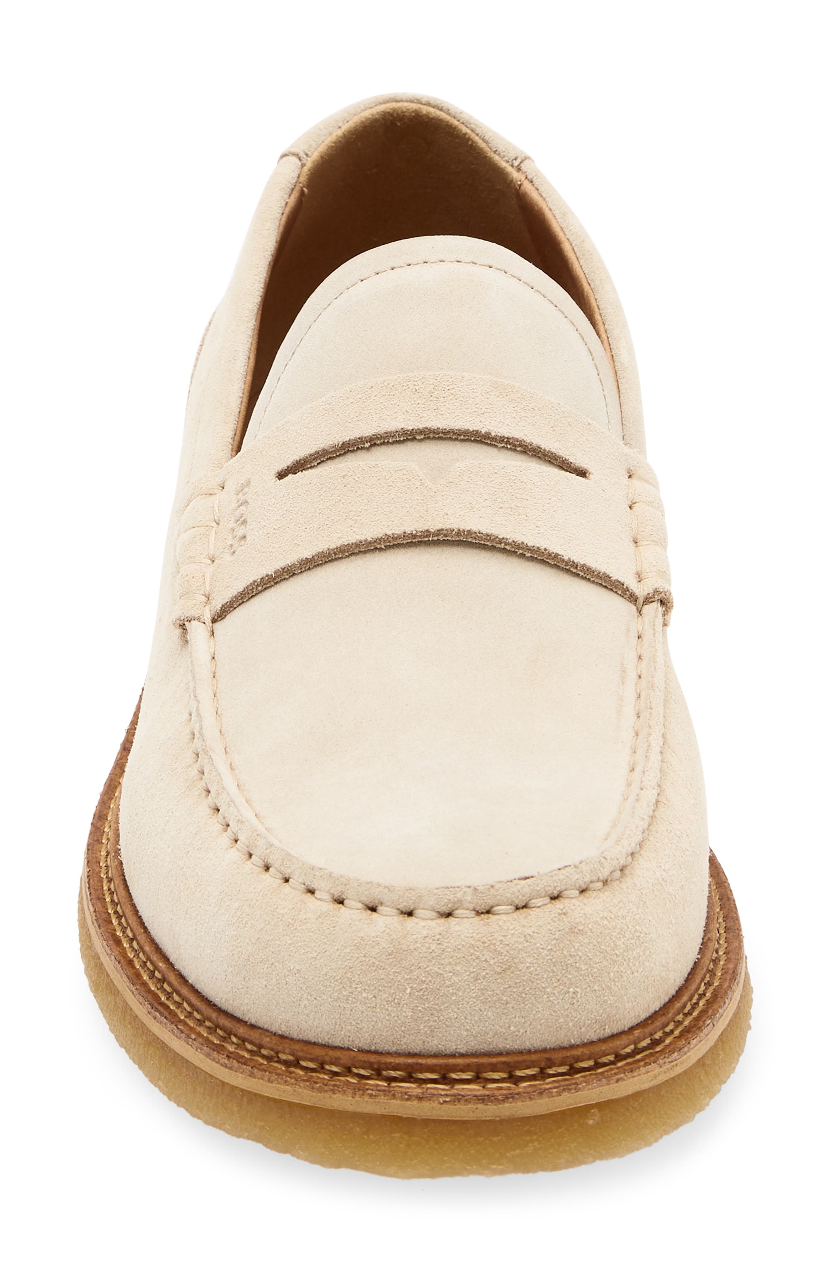 BOSS Kope Moc Toe Penny Loafer, Alternate, color, Open White