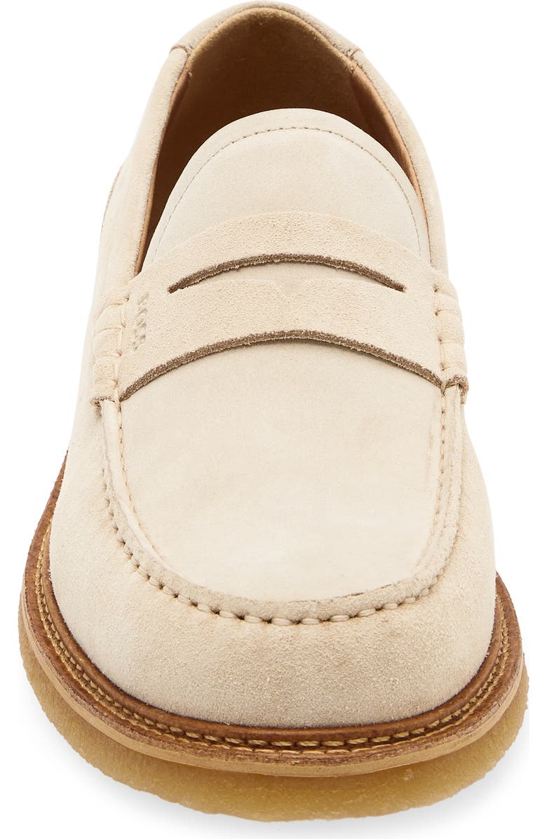 BOSS Kope Moc Toe Penny Loafer, Alternate, color, Open White