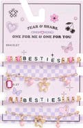 Capelli New York Kids' Tear & Share 4-Pack Assorted Best Friends Bracelet Set