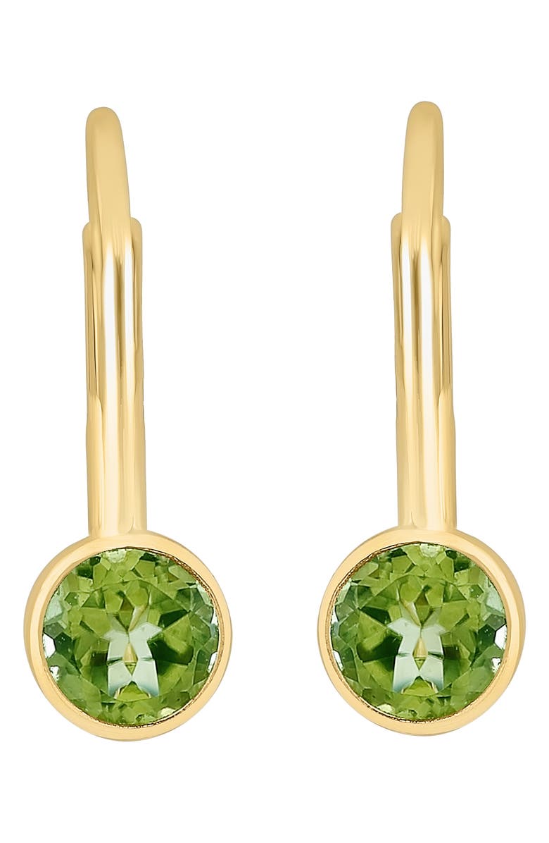 EFFY Stone Lever Back Earrings, Alternate, color, Green