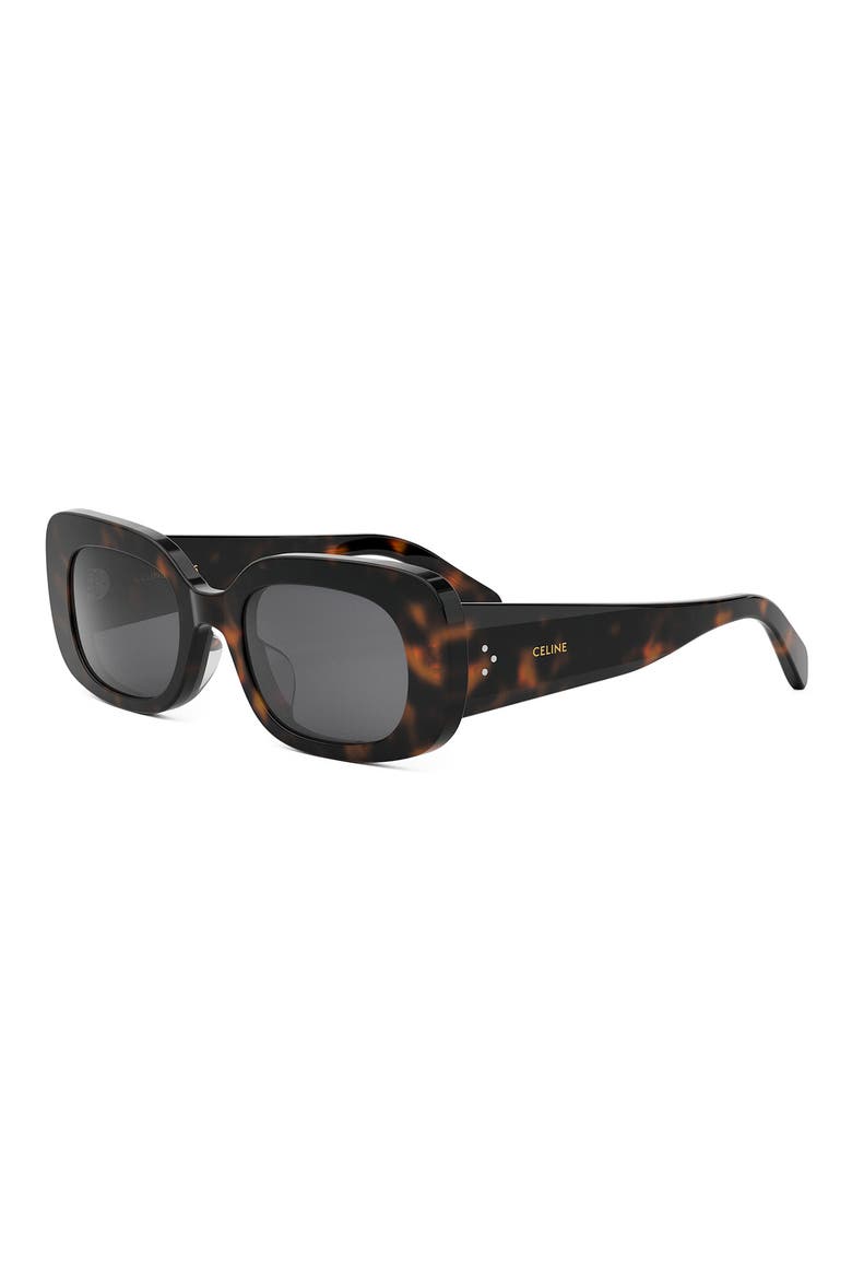Bold 3 Dots 51mm Rectangular Sunglasses, Alternate, color, DARK HAVANA / SMOKE