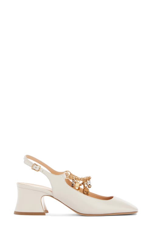 Chloé Charms Slingback Pump In White