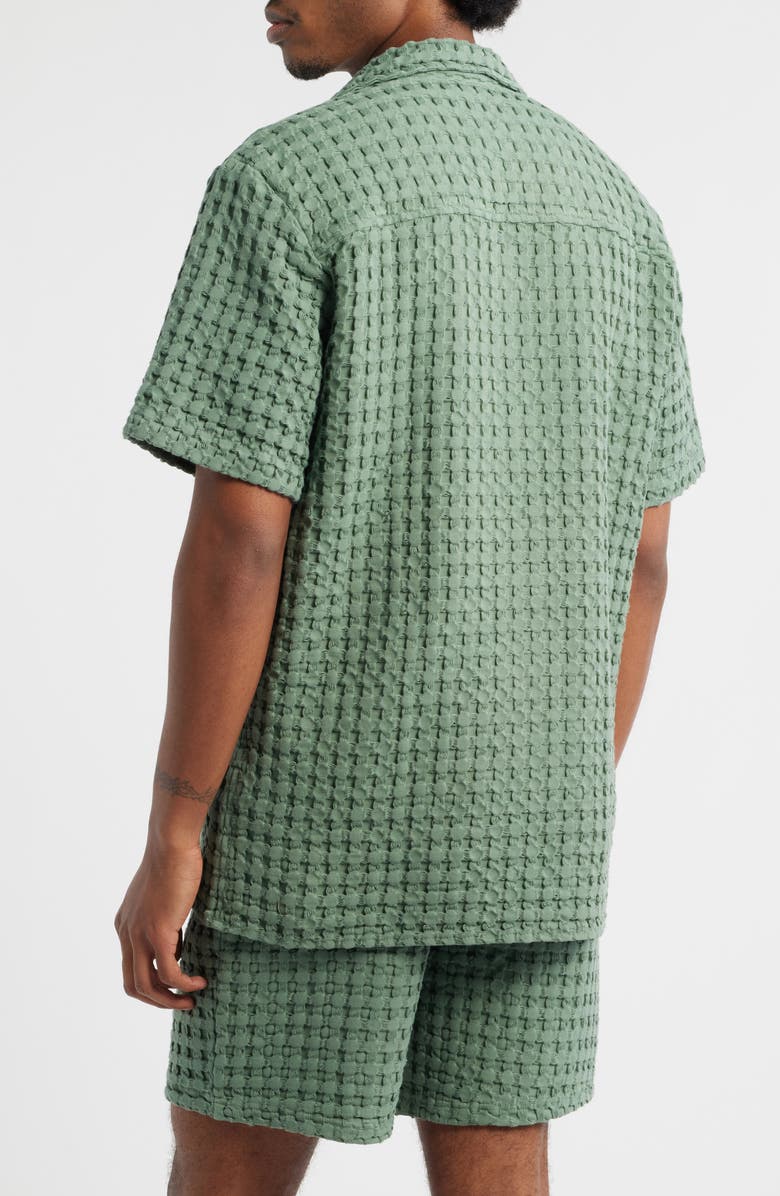 OAS Waffle Camp Shirt, Alternate, color, Green