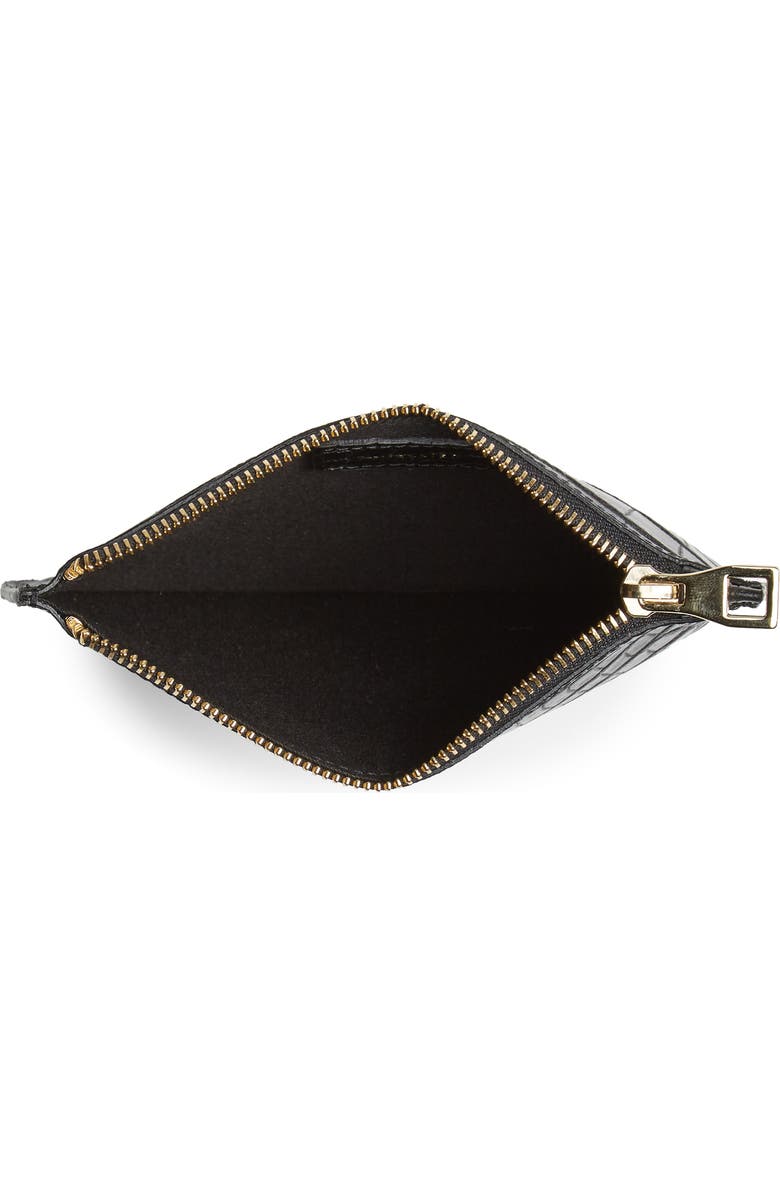 DeMellier Brooklyn Croc Embossed Leather Clutch, Alternate, color,