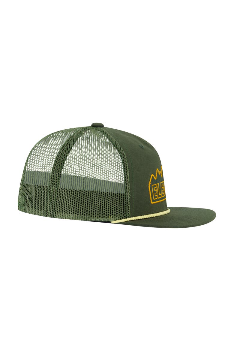 Cotton Ripstop Trucker Cap with Textured Embroidered Logo, Alternate, color, OLIVE