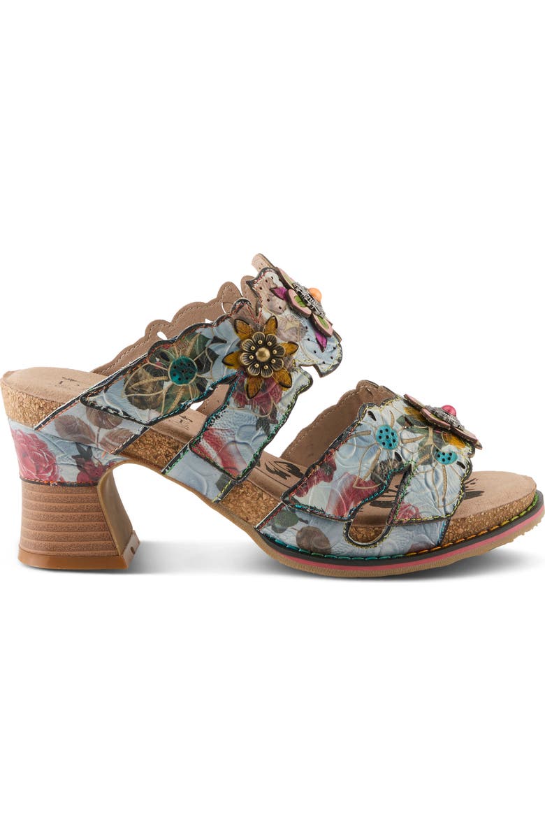 L'Artiste by Spring Step Radiating Sandal, Alternate, color, Denim Multi